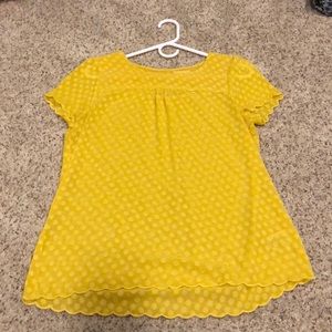 Anthropology scalloped edge blouse